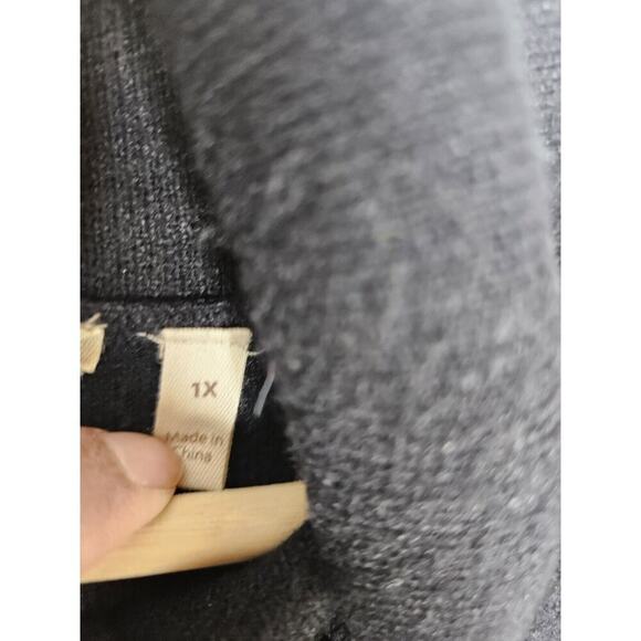 Soft Surroundings Meria Zip Cardigan Black Cozzy Extra Soft 1X - Picture 11 of 11